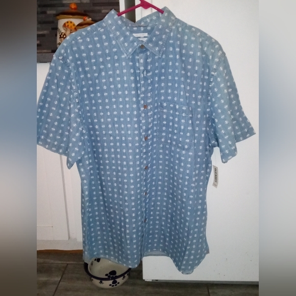 Old Navy Other - Old Navy Men's Button Up Short Sleeve Shirt  New w/ Tags Abstract
